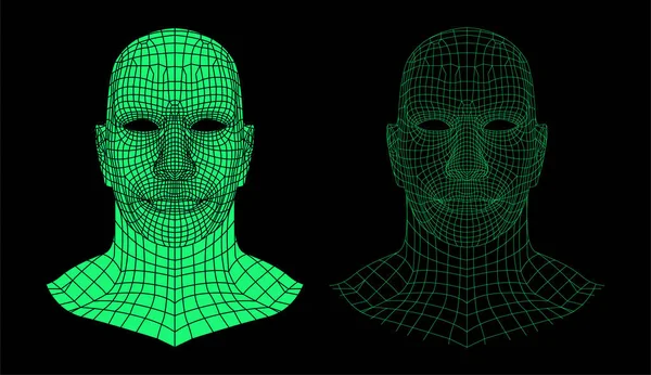 3D低ポリと多角形の頭の男性 ロイヤリティフリーのストックイラスト