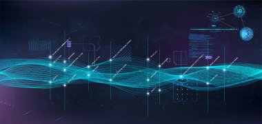 Yenilikçi teknolojiler, gelecekçi HUD tarzında büyük veri algoritmaları