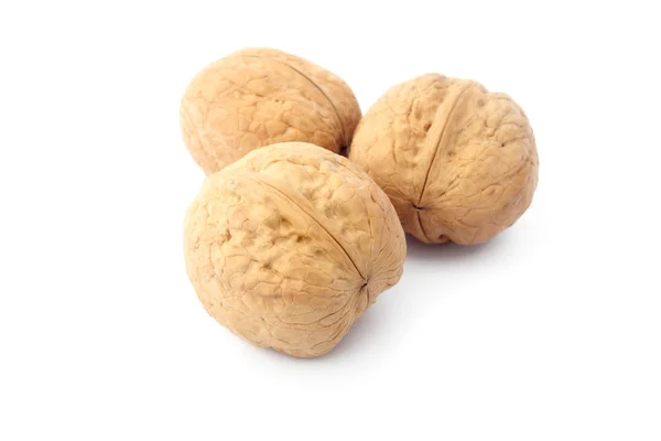 Nueces sobre blanco — Foto de Stock