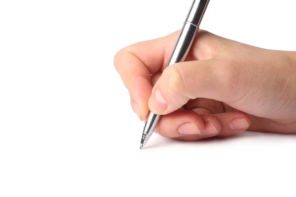 Pen in the hand Stock Photo