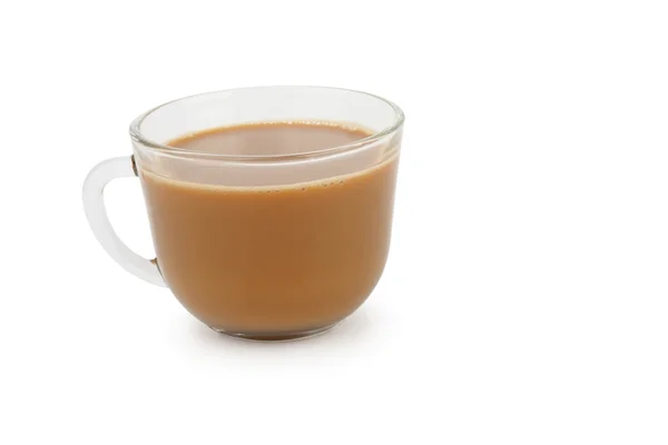 Taza de café con crema sobre blanco —  Fotos de Stock