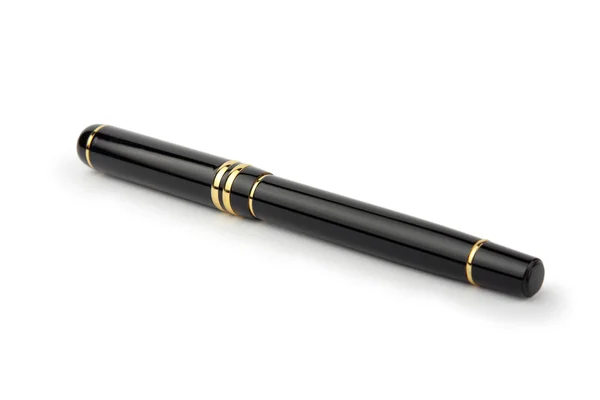 Black fountain pen on white — Stock Photo, Image