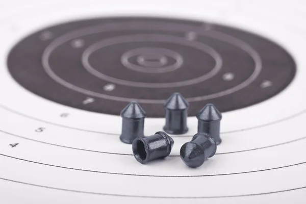 Bullets on the target — Stock Photo, Image