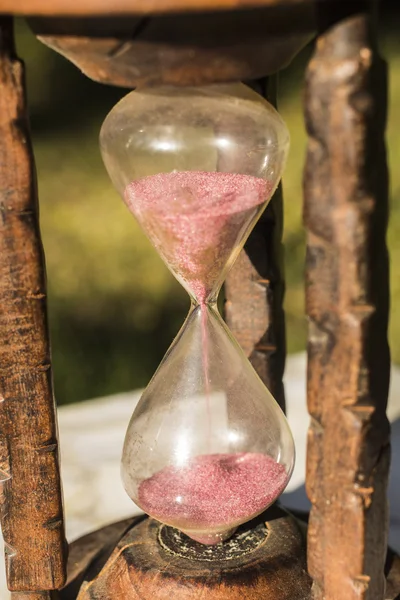 Old Wooden Sand Watch in Detail — Stock Photo, Image