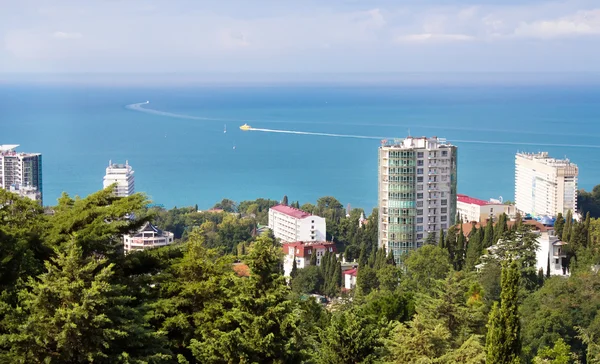 Panoramiczny widok terenu budowy w Soczi — Zdjęcie stockowe