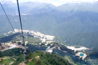 Landscape from the top of the mountain cable car Aibga Rosa Khut clipart