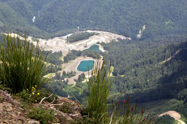 Paisaje desde la cima del teleférico de montaña Aibga Rosa Khut — Foto de Stock