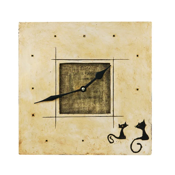 Antico orologio in legno — Foto Stock
