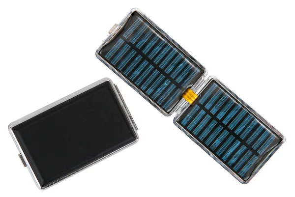 Pocket solar cell with integrated battery — Stock Photo, Image