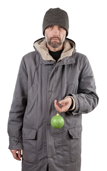 Adult man holding ball — Stock Photo, Image
