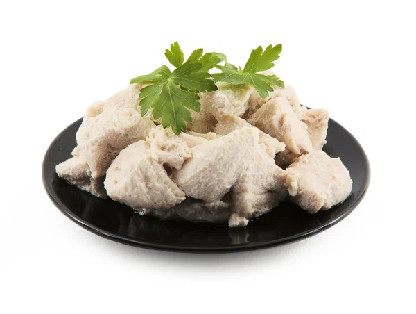Chicken fillet with parsley on dish — Stock Photo, Image
