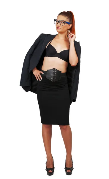 Elegant business woman in stylish costume — Stock Photo, Image