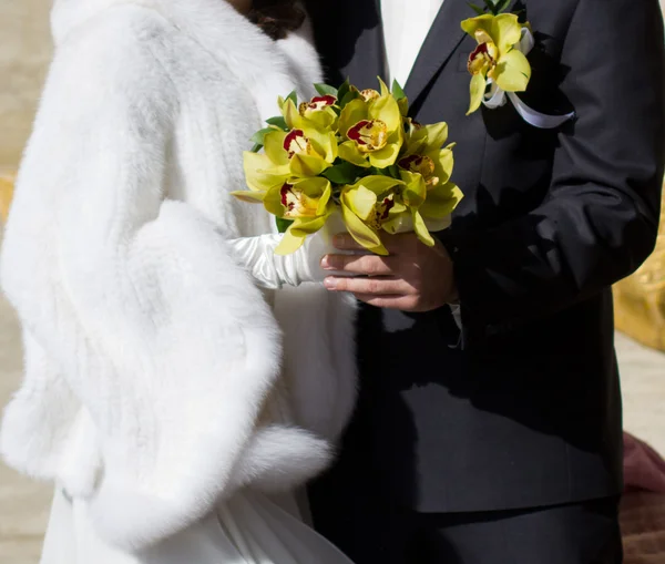 Bridal bouquet of orchids