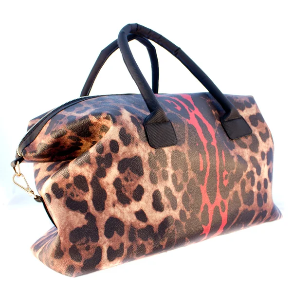 Luxus leopárd női táska elszigetelt — Stock Fotó