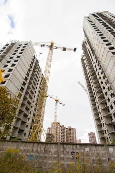 Construcción Nuevos Edificios Varios Pisos Cerca Universidad Taras Shevchenko — Foto de Stock