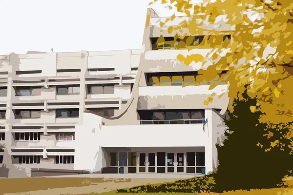 Facultad Física Universidad Nacional Taras Shevchenko Kiev Otoño — Vector de stock