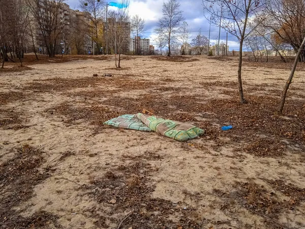 Umweltverschmutzung Viel Müll Den Parks Von Kiew — Stockfoto