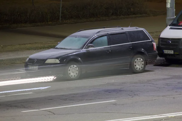 Eerste Vorst Nachts Herfst Auto Zijn Bedekt Met Vorst — Stockfoto