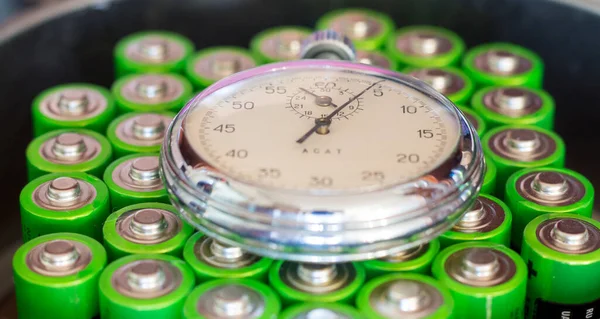 Stopwatch Battery Powered Duration Work Modern Batteries — ストック写真