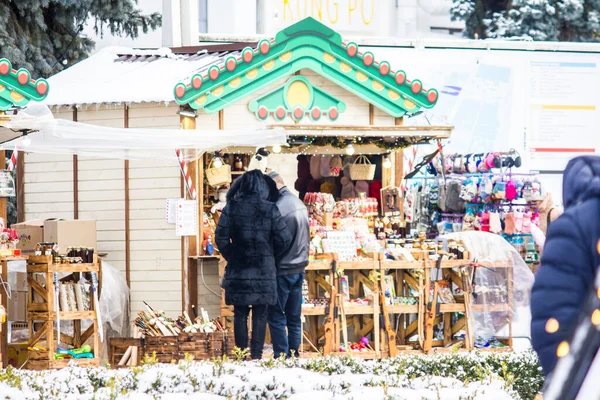 Vánoční Trh Kyjevě Výstavišti — Stock fotografie