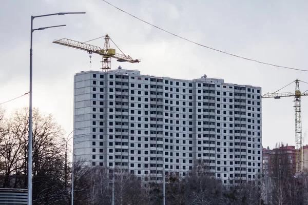 Edificios Residenciales Gran Altura Kiev Distrito Goloseevsky — Foto de Stock