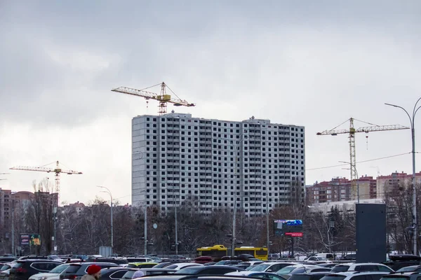 Bâtiments Résidentiels Grande Hauteur Kiev Dans District Goloseevsky — Photo