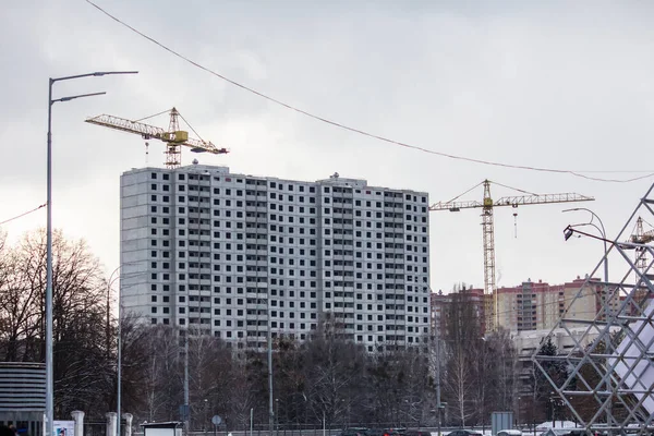 Edificios Residenciales Gran Altura Kiev Distrito Goloseevsky — Foto de Stock