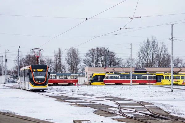 Dépôt Tramway Kiev Kiev Sur Troyeschine — Photo