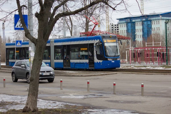 Trams Circulent Long Route Kiev — Photo