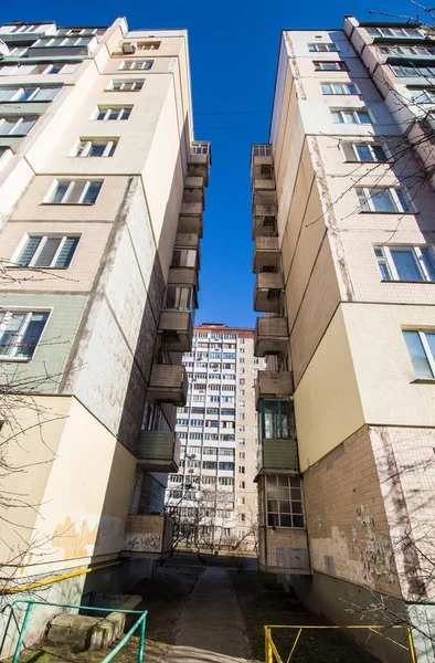 Nuevos Edificios Residenciales Varios Pisos Kiev —  Fotos de Stock
