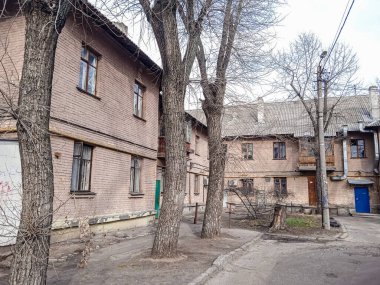 Darnitsa 'daki Kiev' deki eski Sovyet evleri.