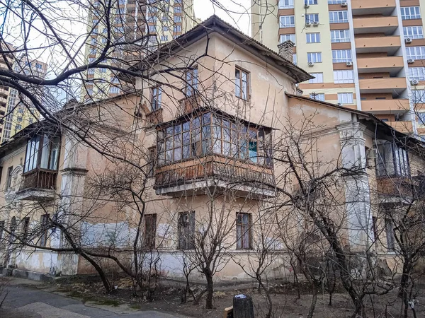 Vecchie Case Sovietiche Kiev Darnitsa — Foto Stock
