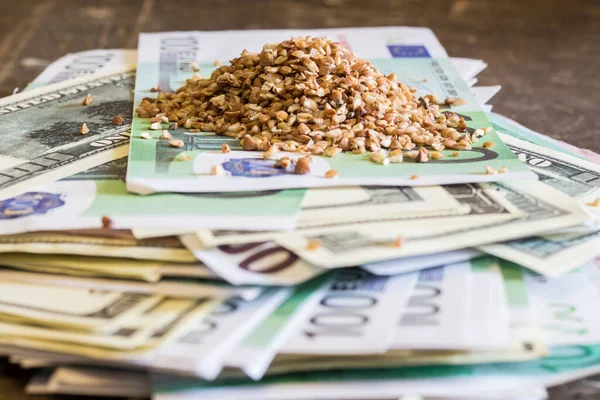 Pohanka Bankovkách Nárůst Cen Potravin Ukrajině Důsledku Války — Stock fotografie