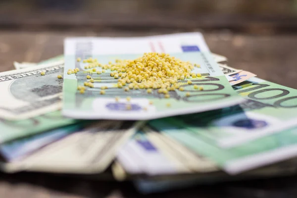 Proso Bankovkách Nárůst Cen Potravin Ukrajině Důsledku Války — Stock fotografie