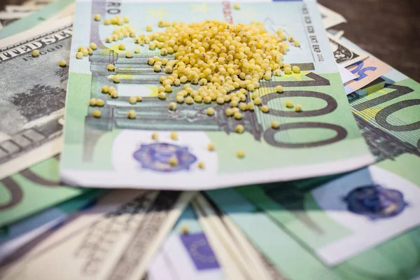 Proso Bankovkách Nárůst Cen Potravin Ukrajině Důsledku Války — Stock fotografie