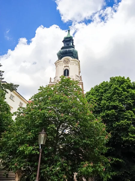 Kościół Terenie Zamku Nitra Słowacji — Zdjęcie stockowe