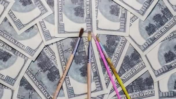 Different Tassels Banknotes Close — Stock Video