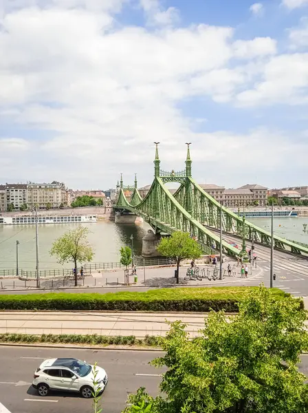 Liberty Bridge Danube Hungary Budapest —  Fotos de Stock