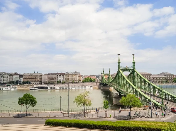 Liberty Bridge Danube Hungary Budapest —  Fotos de Stock