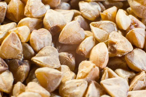 Raw Buckwheat Grains Close — Stock Photo, Image