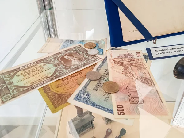 Banknotes Coins Museum Slovakia — Stockfoto