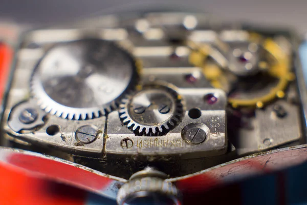 Mechanical Watch Mechanism Close — Fotografia de Stock