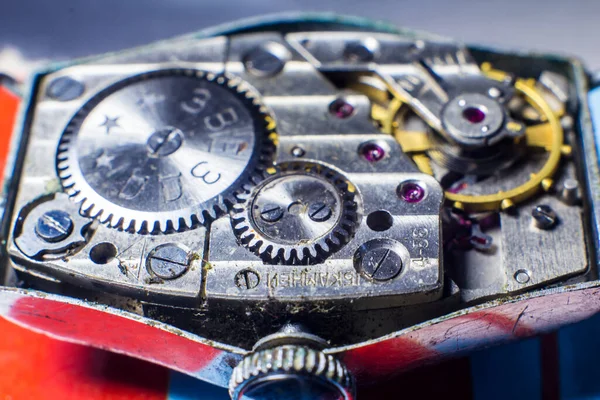 Mechanical Watch Mechanism Close — Stock fotografie