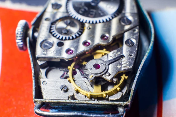 Mechanisch Horlogemechanisme Close — Stockfoto