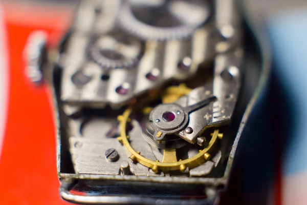 Mechanical Watch Mechanism Close — 스톡 사진