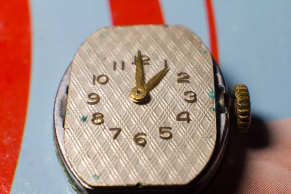 Dial Old Mechanical Watch Close — Stockfoto