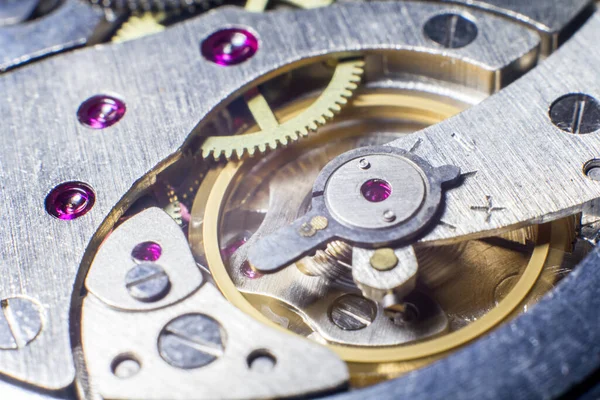 Mechanical Watch Mechanism Close — Stockfoto