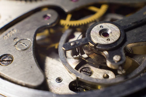 Mechanical Watch Mechanism Close — Foto Stock
