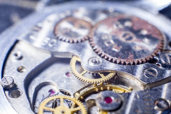 Mechanical Watch Mechanism Close — Fotografia de Stock