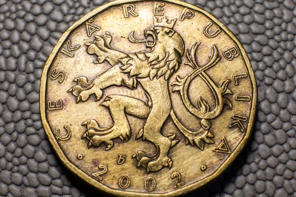 Coin Czech Crowns Close — 스톡 사진